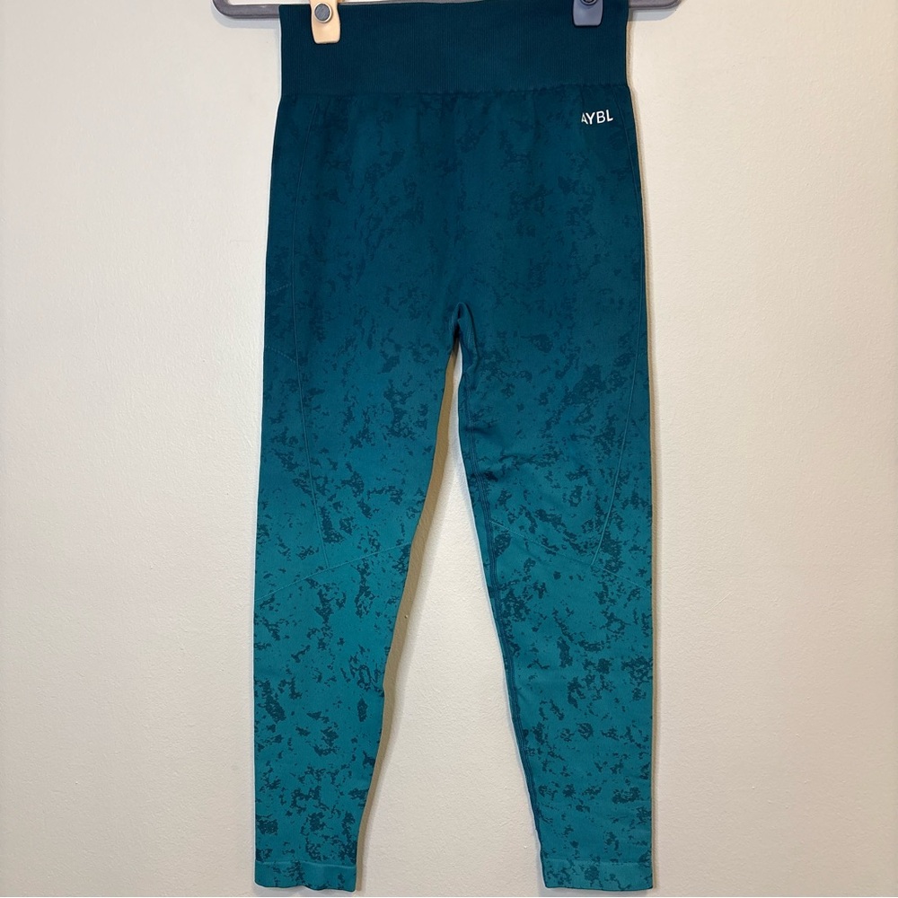 ABYL teal ombré women's Large workout leggings